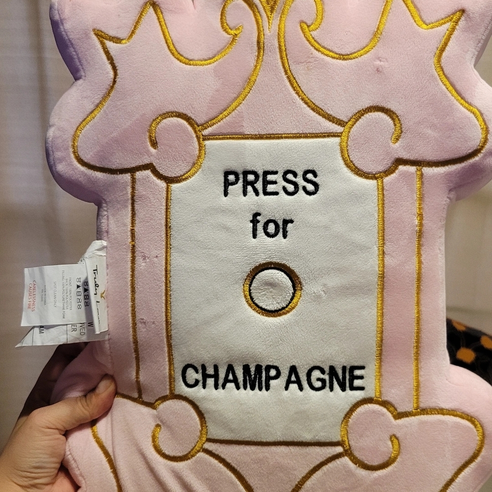 Pink and Gold Decorative Pillow